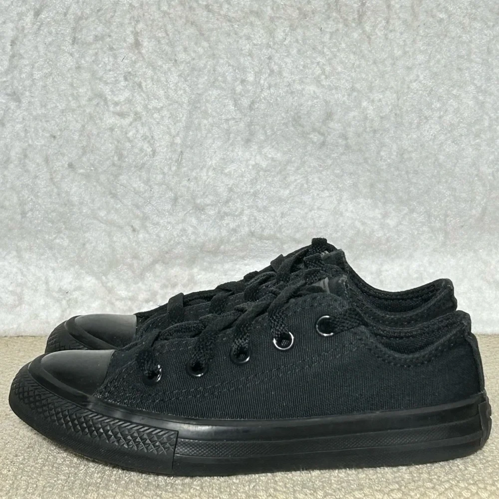 Converse CT All Stars Kids Black Low Canvas Casual Athletic Sneaker Shoes SZ 12